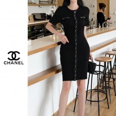 CN 샤넬 [C] 진주 골지 원피스 
