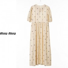 MU 미우미우 [M] 리본 나염원피스 