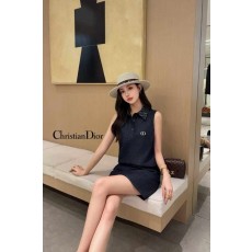 DO 디올 오블리크 카라 포인트 cd 원피스 