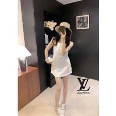 LV 루이비통 포켓 로고 자수 원피스 