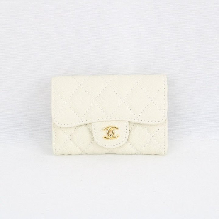 CN 샤넬 AP0214 캐비어 똑딱이 카드지갑