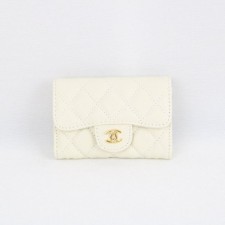 CN 샤넬 AP0214 캐비어 똑딱이 카드지갑