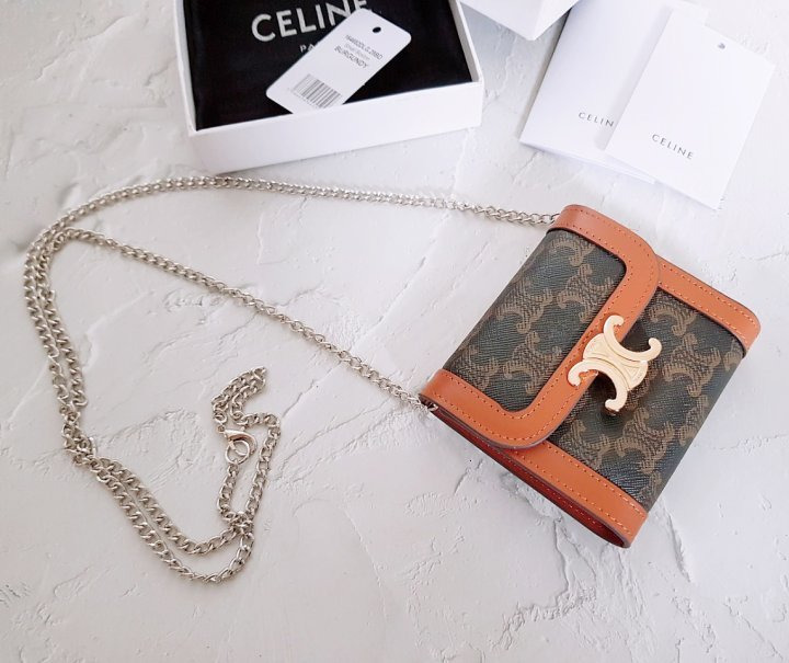 CL 셀린느 스몰 트리옹프 지갑 체인 스트랩 세트 