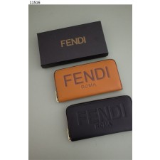 FD 펜디 로고 지퍼 카프스킨 장지갑  
