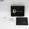PD 프라다 사피아노 실버 로고 레더 카드지갑