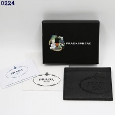 PD 프라다 사피아노 각인 로고 레더 카드지갑