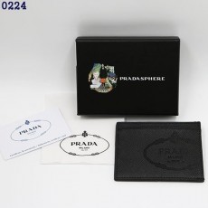 PD 프라다 사피아노 각인 로고 레더 카드지갑