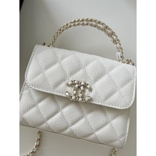 CN 샤넬 [최상급] 탑핸들 화이트 반수공 