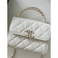 CN 샤넬 [최상급] 탑핸들 화이트 반수공 