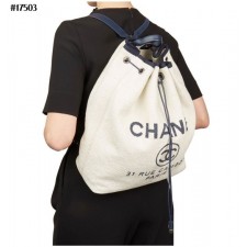 CN 샤넬 드로우 스트링 캔버스 도빌 백팩