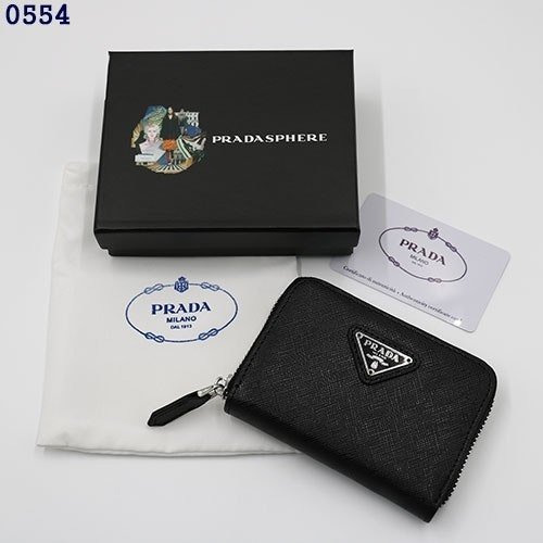 PD 프라다 사피아노 삼각로고 레더 동전지갑