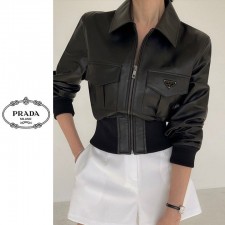 PD 프라다 [P] 시보리 레더자켓 
