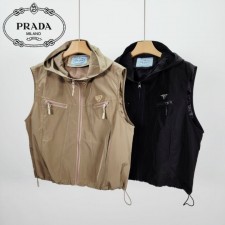 PD 프라다 후드로고 베스트 