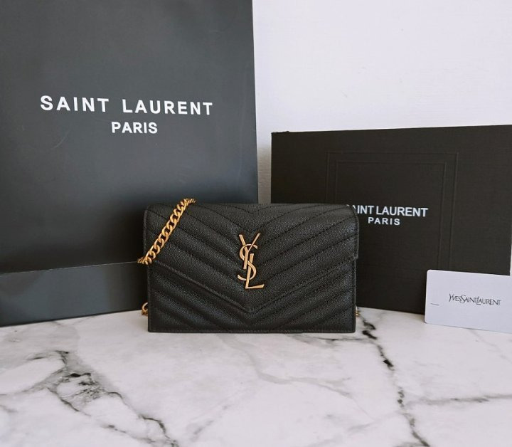 YS 생로랑 디터처블 메탈 체인 숄더백