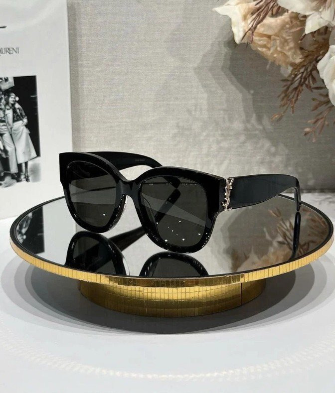 YS 생로랑 SUN SL-M95 블랙핑크 로제 선글라스 실버 