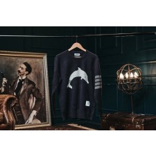 TB 톰브라운 T 돌핀 4선 울 니트 