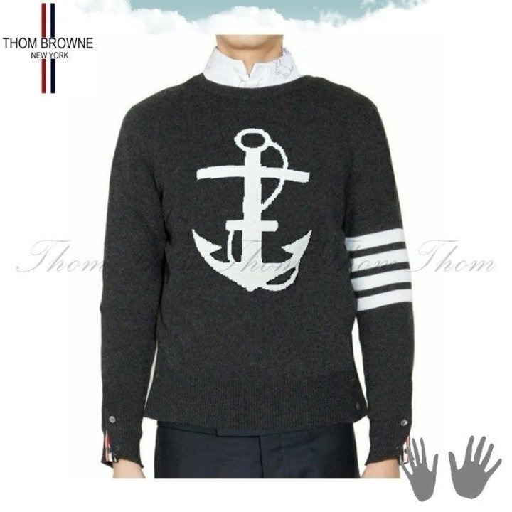 TB 톰브라운 T 앵커 백지퍼 울니트 