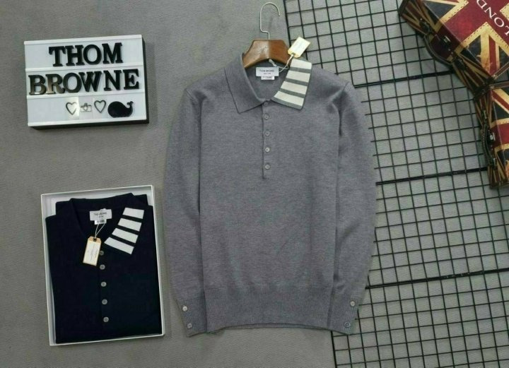 TB 톰브라운 T 넥 사선 울 카라니트 