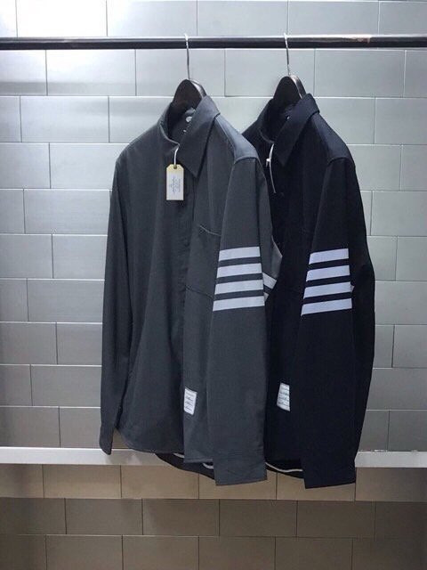 TB 톰브라운 T 4BAR 울 스냅 프론트 셔츠자켓 