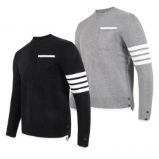 TB 톰브라운 사선 원 포켓 울 니트 