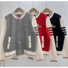 TB 톰브라운 배색 강아지 니트 야구점퍼 