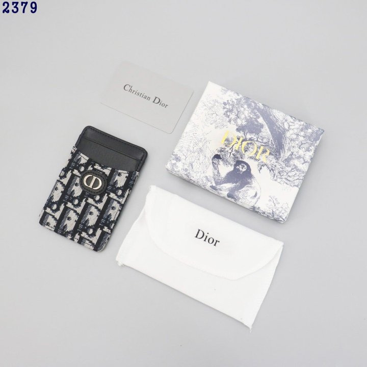 DO 디올 30 몽테인  오블리크 자카드 세이지 카드 홀더 블랙