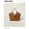 MU 미우미우 [ 고급 ] 아이비 가죽 라지백 브라운 2 