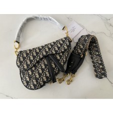 DO 디올 오블리크 새들백 네이비 