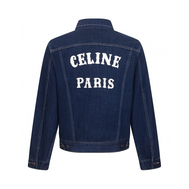 CL 셀린느 CLN 2549 로얄 인디고 워시 데님 트러커 자켓 