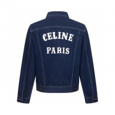 CL 셀린느 CLN 2549 로얄 인디고 워시 데님 트러커 자켓 