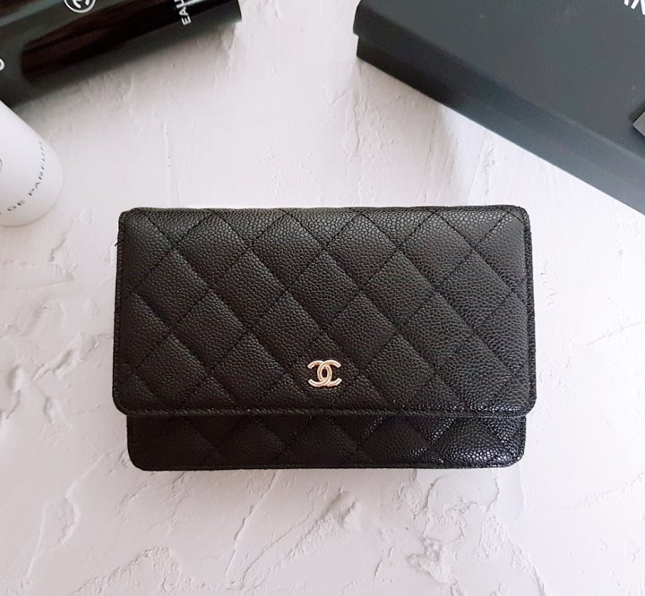 CN 샤넬 [고급 박스] WOC 클래식 캐비어 금장 1 