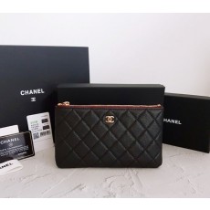 CN 샤넬 [ 고급 박스 ] 캐비어 파우치 스몰 클러치 금장 