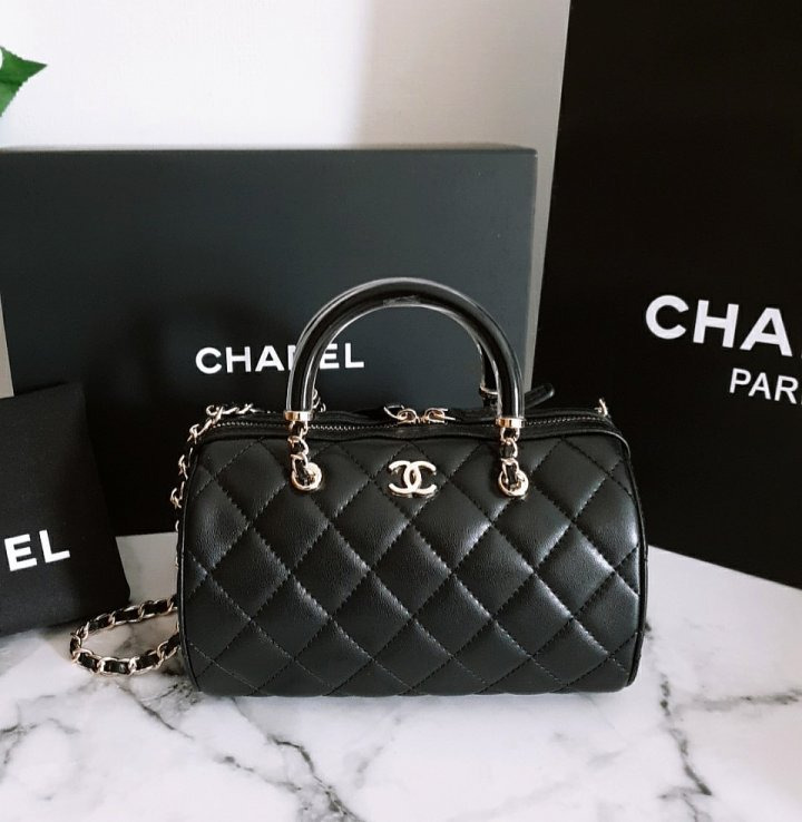 CN 샤넬 [고급 ] AP4411 25크루즈 램스킨 탑핸들 미니 볼링백 1 