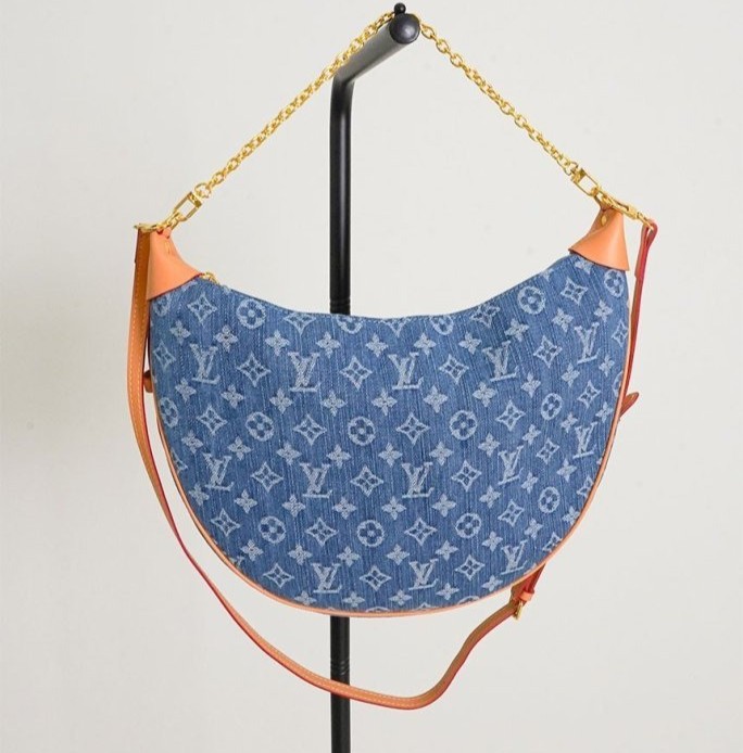 LV 루이비통 루프 호보 모노그램 데님 백