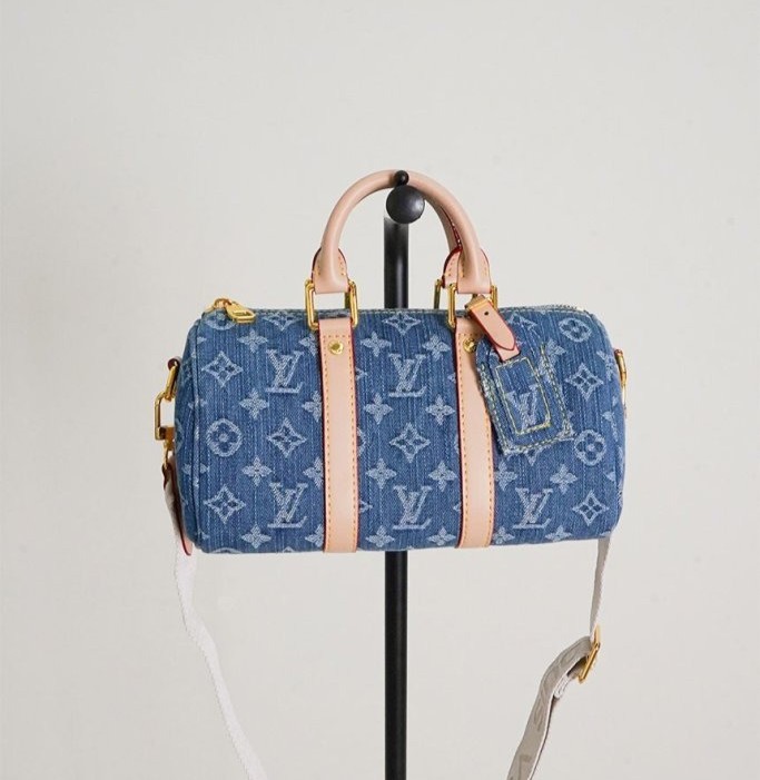 LV 루이비통 스피디 반둘리에 25 모노그램 데님 백