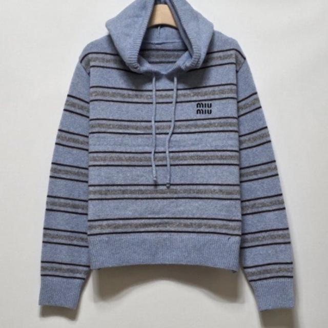 MU 미우미우 후드 로우 니트  