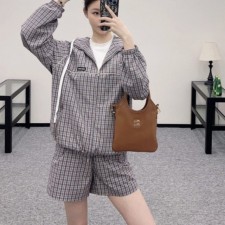 MU 미우미우 체크 테크니컬 패브릭 바람막이 셋업 