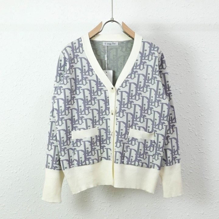 DO 디올 오블리크 패턴 가디건