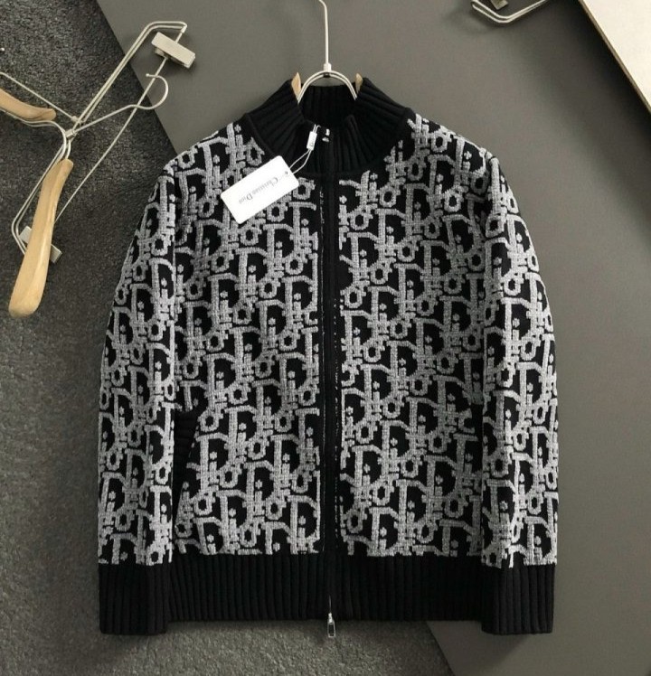 DO 디올 오블리크 테크니컬 블루종 집업 가디건 