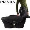 PD 프라다 나일론 삼각 로고 투 포켓 숄더 백 