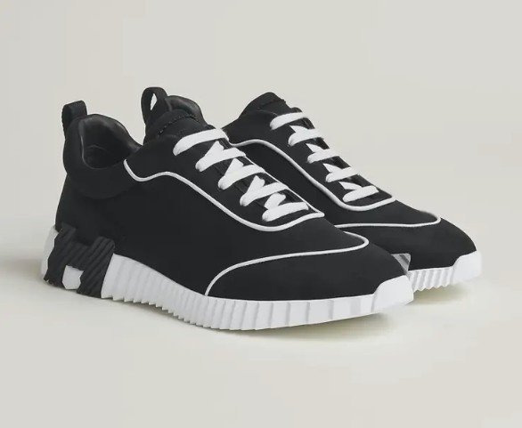 HM 에르메스 수입 바운싱 스니커즈 테크니컬 저지 코트스킨 