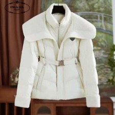 PD 프라다 카라 벨트 패딩  