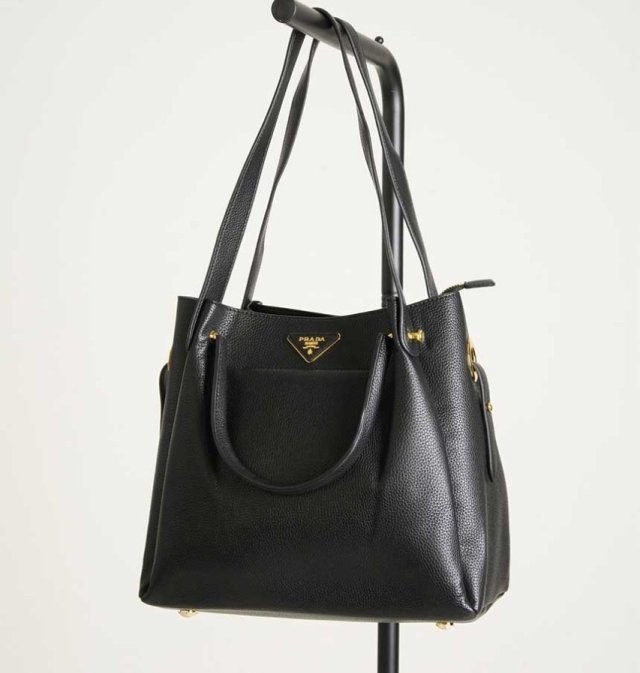 PD 프라다 레더 금장 투웨이 백