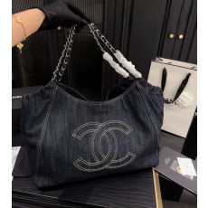 CN 샤넬 데님 카바스 숄더백 