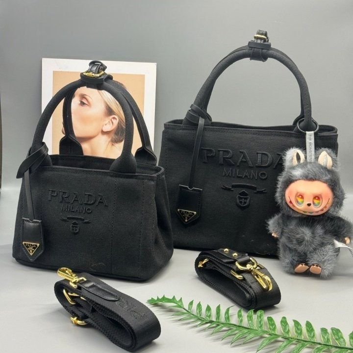 PD 프라다 코튼 캔버스 토트백 