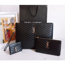 YS 생로랑 쉐브론 금장 3종 클러치