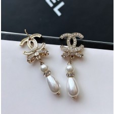 CN 샤넬 진주 드롭 이어링  