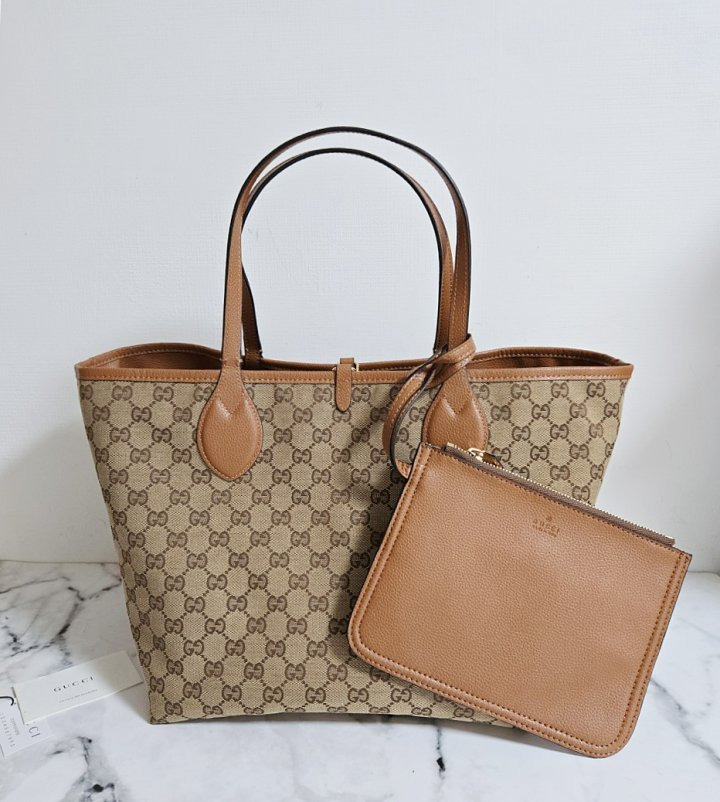 GC 구찌 [ 고급 ] 리버서블 쇼퍼 백 미디엄 토티시마 2 