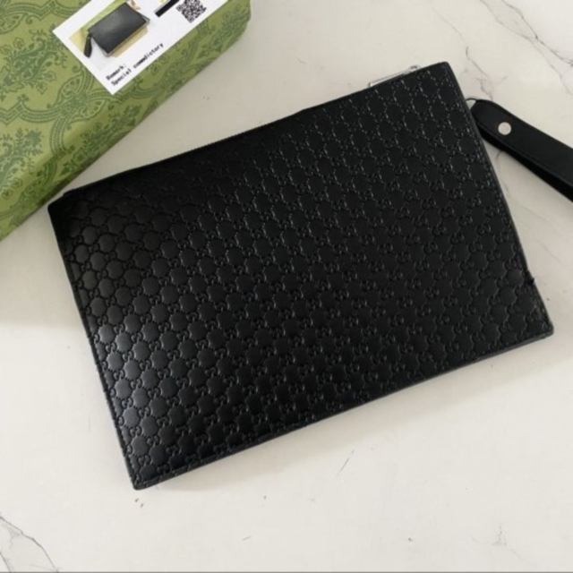 GC 구찌 마이크로 시마 클러치 블랙 