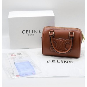 CL 셀린느 브라운 퀴르 트리옹프 스몰 보스턴백 